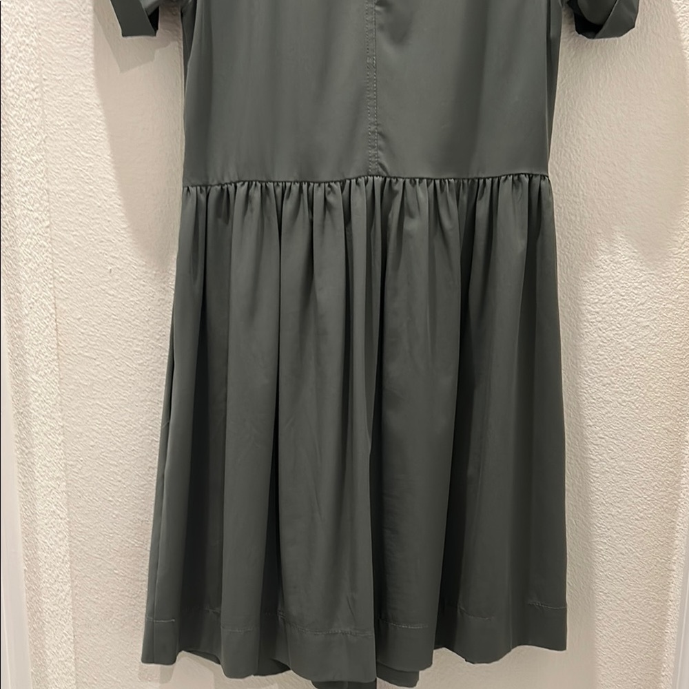 Rachel Roy beautiful petite dark green front tie mini dress - Picture 3 of 8